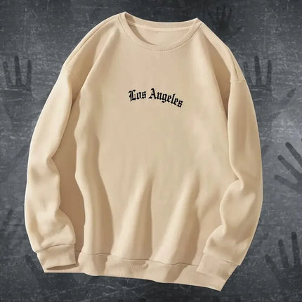 The new men's round-neck hoodie for Spring and Autumn 2025 features street fashion and soft 3D letter pattern printing
