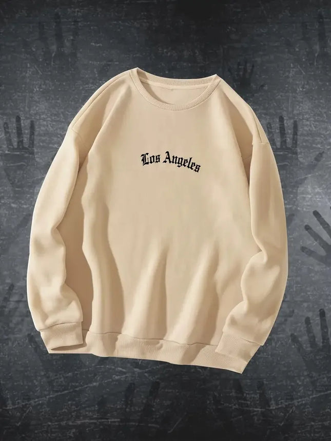The new men's round-neck hoodie for Spring and Autumn 2025 features street fashion and soft 3D letter pattern printing