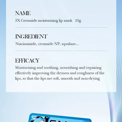 SADOER 5x Niacinamide Lip Care Tint Moisturizing Lip Balm & Anti-Chap Lip Mask Ceramide Lip Balm Vitamin C Lipstick Cute Makeup