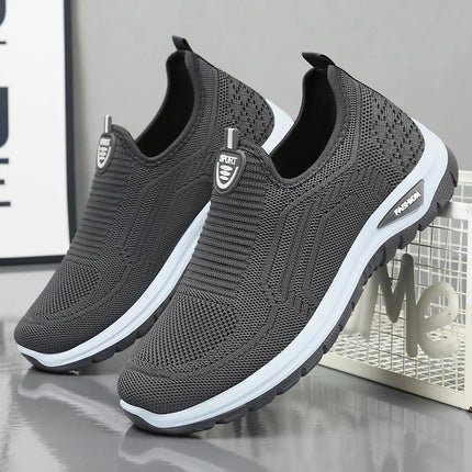 Men Casual Shoes Breathable Sneakers Mens Lightweight Walking Running Shoes Slip on Loafers for Couple Zapatillas Hombre Size 44
