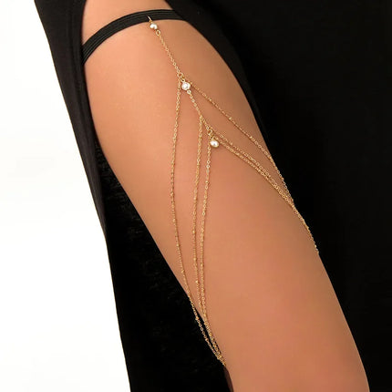 Sexy Summer Bohemian Thigh Chain Simple Body Chains for Women Double-layer Metal Leg Chain Festival Jewelry Accesorios Gift