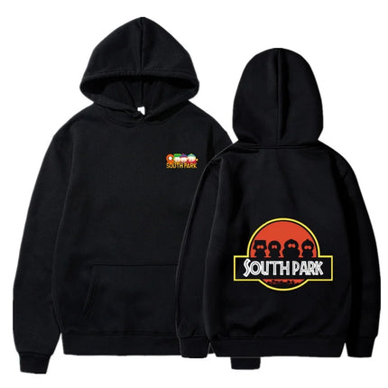 South Park Anime Pattern Hoodie Fashion Warm Coat Men's Autumn and Winter Season Hoodie Street Black Long Sleeve Hoodie