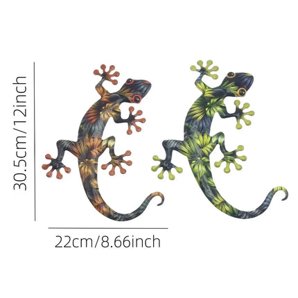 【ZYAA-1】1/2Pcs Iron Gecko Wall Decorations Suitable For Home Garden Courtyard Decor Door Frame Decoration