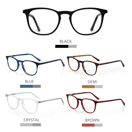 ZENOTTIC  Acetate Prescription glasses Men And Women Square Full-Rim Myopia Hyperopia Progressive Anti-Blue Light