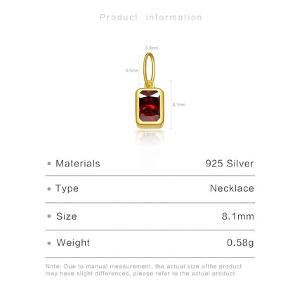 DPLAOPA 925 Sterling Silver 12 Birthstone CZ  Clips Charm Beads Pendant For Necklace And Bracelet 2024 Women Luxury Fine Jewelry