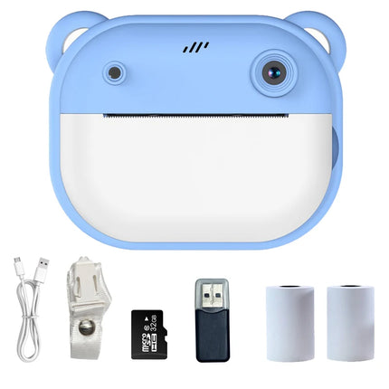 Children Thermal Print Camera Toy Wireless Bluetooth Inkless Instant Print Photo Note Camera Kids Early Education Study Toy Gift