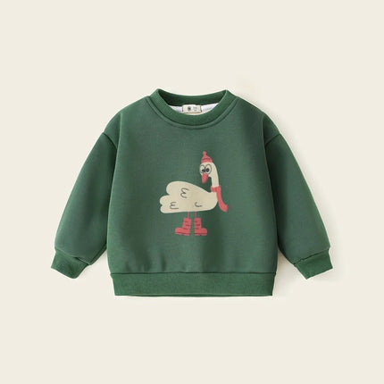 Winter Fleece Sweatshirts for Kids Sweaters Pullover Thicken Warm Girls Hoodies Cartoon Boys Tops Toddler Baby Clothing