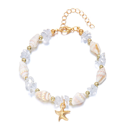 Boho Irregular Gravel Beaded Stone Anklets For Women Summer Ocean Beach Handmade Ankle Bracelet Foot Leg Chain Gift Accessories