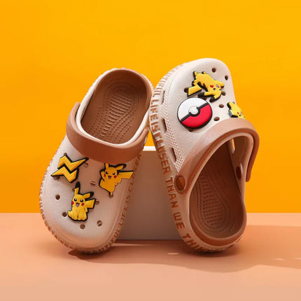 2026 Pikachu Clogs Breathable Non Slip Soft Sole Lightweight Summer Outdoor Casual Beach Walking Slippers Sandals Holiday Gifts