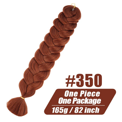 82 Inch Long Kanekalon Jumbo Braiding Hair Synthetic Braids Crochet Hair Extensions 165g Pre Stretched Braid For Black Women