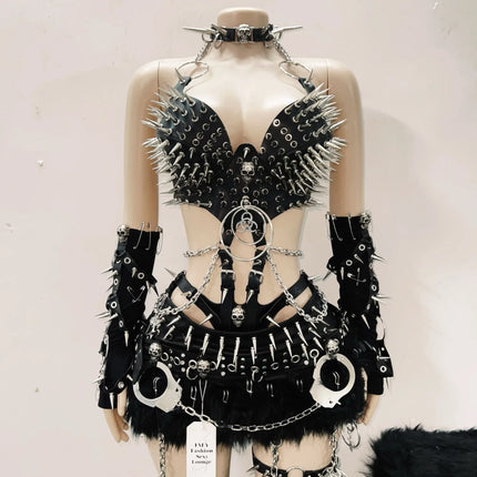 Gothic Tank Tops Punk Tank Tops halter topy2k clothes y2k crop top gothic clothes y2k top rivet Tank Tops Skull top vintage top