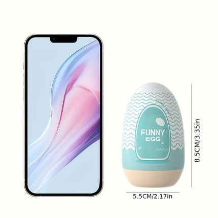 Portable Soft Silicone Personal Massager Egg-Shaped Ergonomic Design Pocket-Sized Male Massage Tool for Comfortable Relaxation