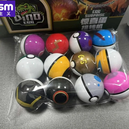Pokemon Figure 12pcs/Set Pikachu Pokeball Action Figure Cartoon Anime Kawaii Doll Poke Ball Collection Kids Birthday Gifts