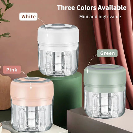2026New Meat Grinder Electric Garlic Crusher Food Chopper Mini Garlic Press Vegetable Chopper Masher Machine USB Kitchen Gadgets