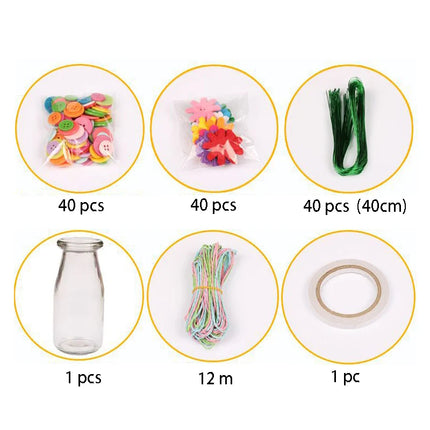 DIY Flower Toys Handmade Children Crafts Kids Educational Creative Toys Kids Make Your Own Bouquet Art Project Activity Gift