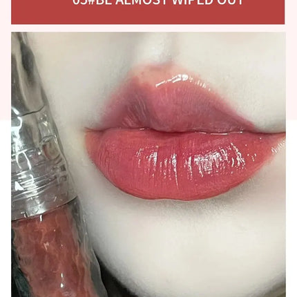 HERORANGEHR292 Glacier Rock Mirror Water Glazed Lip Glaze Moisturizes and Moisturizes, Forming a Film That Is Not Easy to Fade