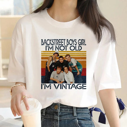 Backstreet Boys Classic Album Poster Graphic Print T-Shirt for Fans Men Women Crewneck Cotton New Fashion Oversized Casual Tops