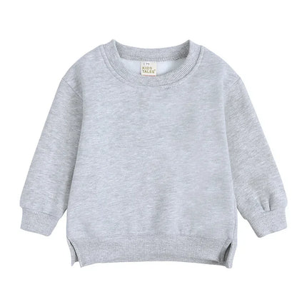2026 Winter Spring Hoodies Pullovers Kids Boys Girls Clothes Korean Baby Thicken Fleece Sweatshirt Children's Clothing 6M-7T