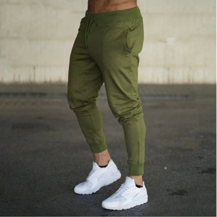Men's Slim Fit High-Quality Solid-Color Drawstring Trousers Spring Autumn Outdoor Street Sports Casual Comfortable