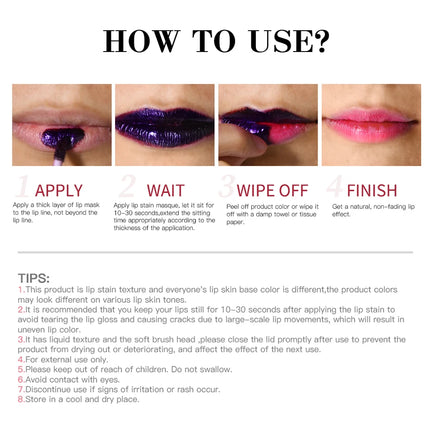 3pcs/set Lip Stain Peel Off And Reveal Long Lasting Waterproof Pink Lip Tint Transfer Proof Natural Lip Stain Tear Off Lip Gloss