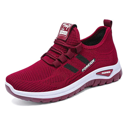 Women Casual Sports Shoes Breathable Lightweight Sneakers Anti-slip Flats Outdoor Running Walking Shoes Female Vulcanized Shoes