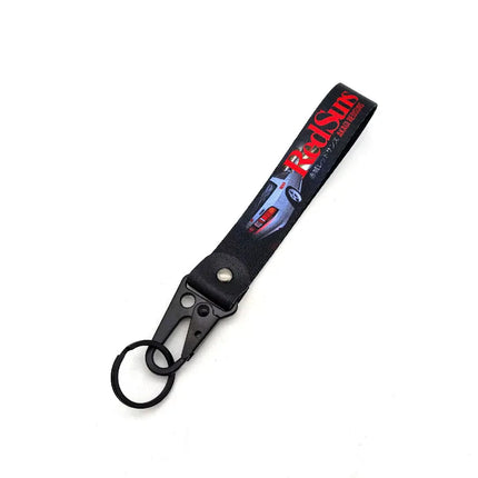 Initial D Car Keychain Nylon JDM Style Gift Lanyard Keyring Auto Key Steel Spring Clip Key Starp Key Pendant