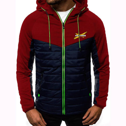 2025 Personality Coat Spring And Autumn Leisure Hooded Jacket Man's Sea Doo Seadoo Moto Logo Print Patchwork Zipper Hoodies