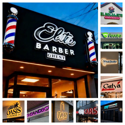 Business Logo Custom Led Illuminated Backlit Sign 3D Metal Storefront Letters For Commercial Building Signage Trade Show Outdoor