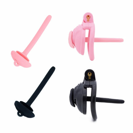 Soft Catheter Chastity Cage Accessories Male CB Lock Silicone Urine Plug Disassembly SM Pseudo Female Lock Sex Toys