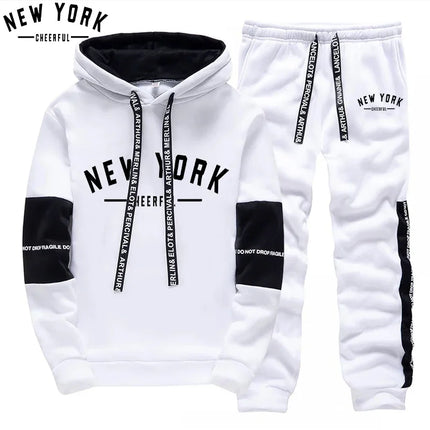 Men's Set/Hoodie/Pants Urban Fashion Autumn Casual Sports Hooded Pullover & Sweatpants Outdoor Street Comfort Hoodies Sportswear