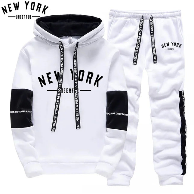 Men's Set/Hoodie/Pants Urban Fashion Autumn Casual Sports Hooded Pullover & Sweatpants Outdoor Street Comfort Hoodies Sportswear