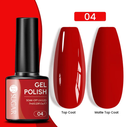 UR SUGAR 7.5ml Dark Wine Red Nail Gel Polish Autumn Gel Paint Nail Art Semi Permanent Nail Art Manicure Soak Off LED UV Nail Gel