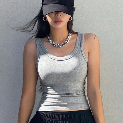 Underlay Beautiful Back Knitted Camisole Vest Paired With Women Summer Breast Covering 2024 New Cotton Sleeveless Outerwear Top