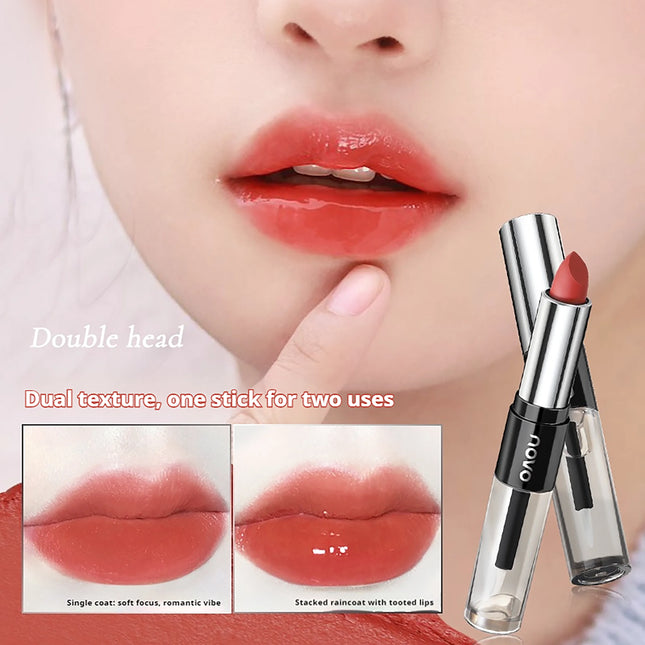NOVO Waterproof and sweat-resistant dual-ended lipstick Long-lasting, smudge-proof and transfer-resistant