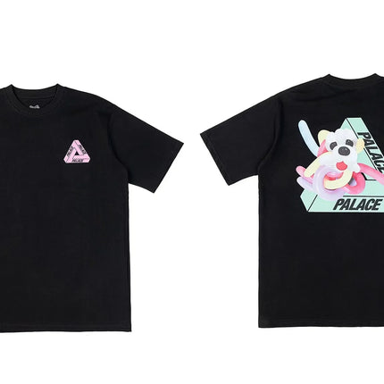 PALACE European and American trendy brand triangle print high-quality men's and women's casual pure cotton short sleeved T-shirt