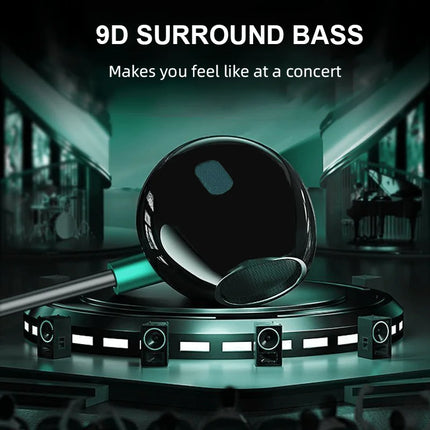 9D Bass Stereo Type C&3.5mm Headphones Volume Control Headset With HD Mic Wired Earbuds For iPhone15/16 Samsung Galaxy Earphones