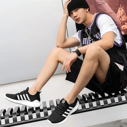 Lightweight Men's Running Shoes Outdoor Breathable Men Sports Shoes Anti-slip Male Sneakers Fashion Flexible Tennis Lace-up 3744