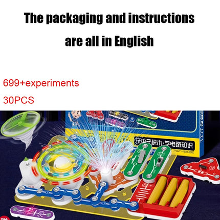 2025 New STEM Education Building Blocks Toy Set - Electronic Science Experiment Physics Technology Boy's Birthday Gift