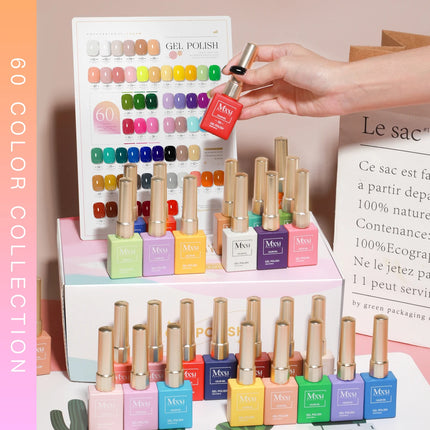 Mxsi Nails Polish 60 Colors Semi Permanent Nail Polish 15ml UV Lamp Nail Polish Hybrid Nail Art Salon Varnish Not Set