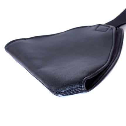 BDSM Bondage Leather Harness Eye Mask with Mystery Cover Nose Blindfold Goggles for Fetish Restrain Senses Adult Game Sex Toys