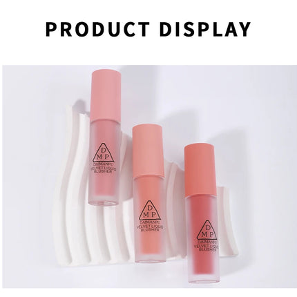 Pink Liquid Powder Blusher Creates Healthy Ruddy Complexion  Waterproof Moisturizing  Hard To Take Off Makeup Facial Cosmetics