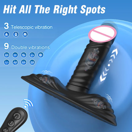Powerful Dildo Vibrator 8 IN 1 Thrusting Remote Control G Spot Anal Vagina Stimulator Female Masturbator Sex Toys for Women Men