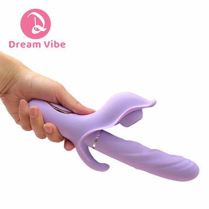 Luna Bloom Multi-funciton Rabbit Vibrator Triple Stimulator Clit G-Spot Anal New Big Erotic Sex Toy Women Pleasure Penetration