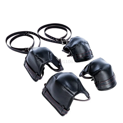 BDSM Bondage Kits Dog Headgear Fack Mask Cover Elbow Knee Restrain Crawl Protective Gear Erotic Sex Toys for Couples Adult Games