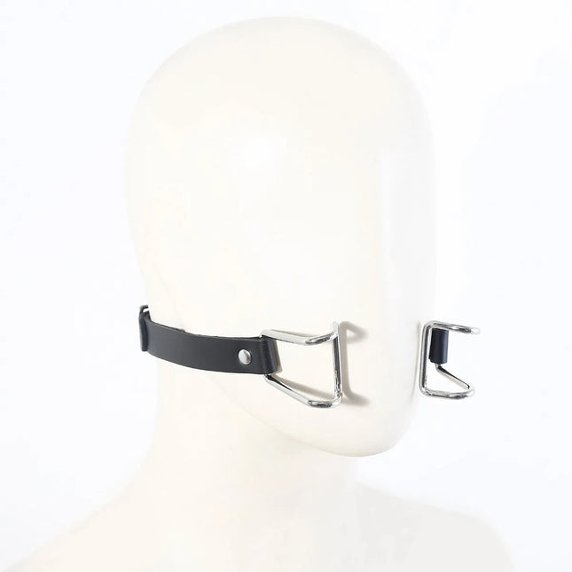 BDSM Sex Metal Integrated Mouth Gag with Adjustable Nose Hook Expansion Plug Sex Toys for Couple SM Games Adult Toys