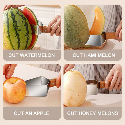 Stainless Steel Watermelon Slicer Cutter Fruit Divider Tool Reusable Watermelon Knife Kitchen Fruit Cutting Tool
