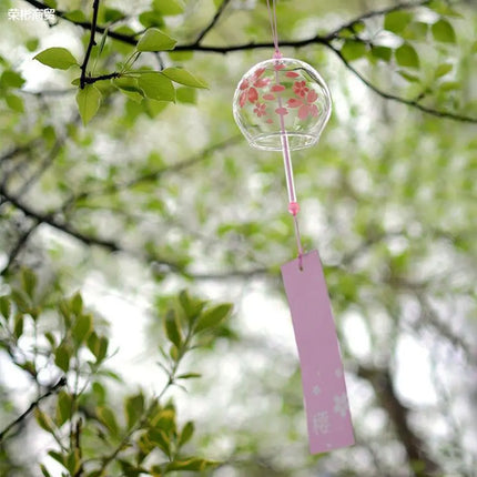 1PC Wind Bell Japan Wind Chimes Handmade Glass Furin Spa Kitchen Office Decor japanese room decor For Home Decoration Party Tool