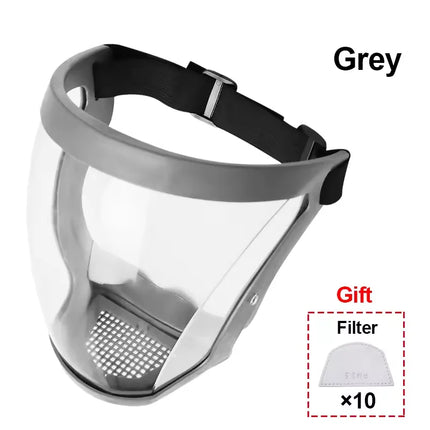 Transparent Facial Shield Anti-Fog Work Protection Mask Filter Dust-proof Anti-splash Full-Face Grinding Weeding Protection Mask