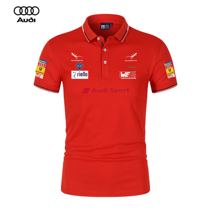 Audi Motorsport Racing Team Polo Shirts, T-Shirts, Collarless Casual T-Shirts, Men's and Women's Daily Casual Polo Shirts