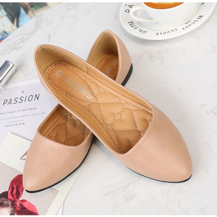 New Flat Heel Pointed Toe Flat Shoes Korean Style Fashionable Shallow Mouth Large-Size Casual Shoes Comfortable And Breathable